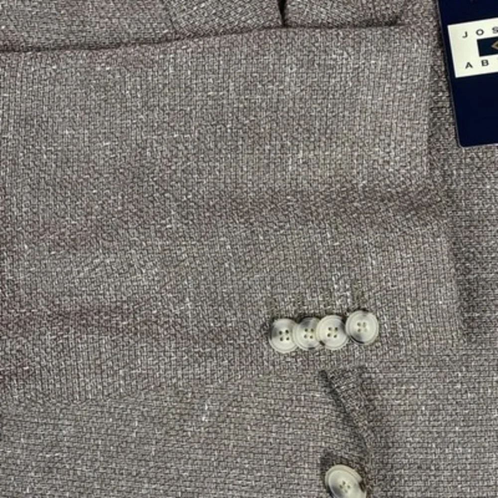 JOSEPH‎ ABBOUD Mens Linen Unstructured Blazer 48L Beige Surgeon Cuff Summer $279
